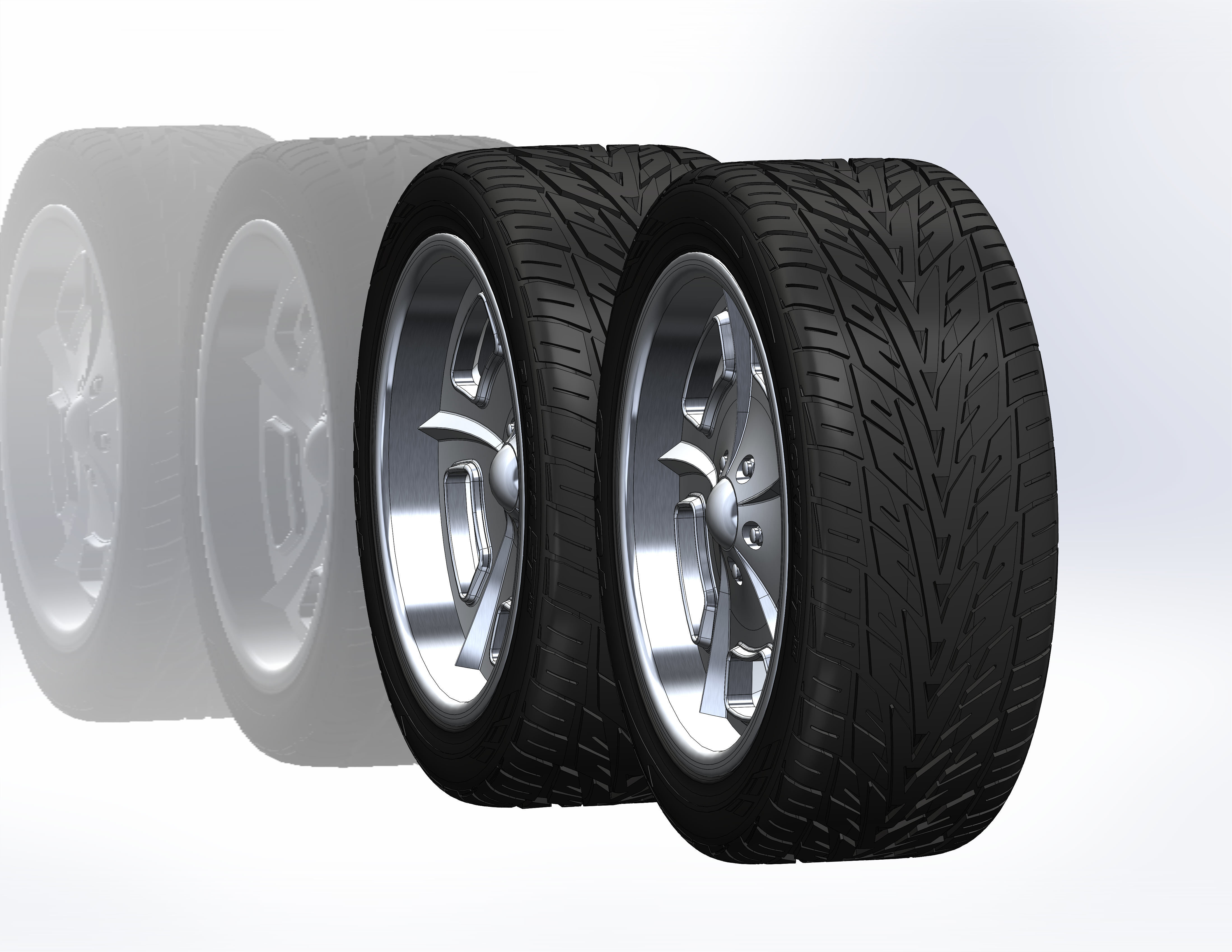Custom wheels HRBB Twisted Columbus for your scale model 3D print model_3