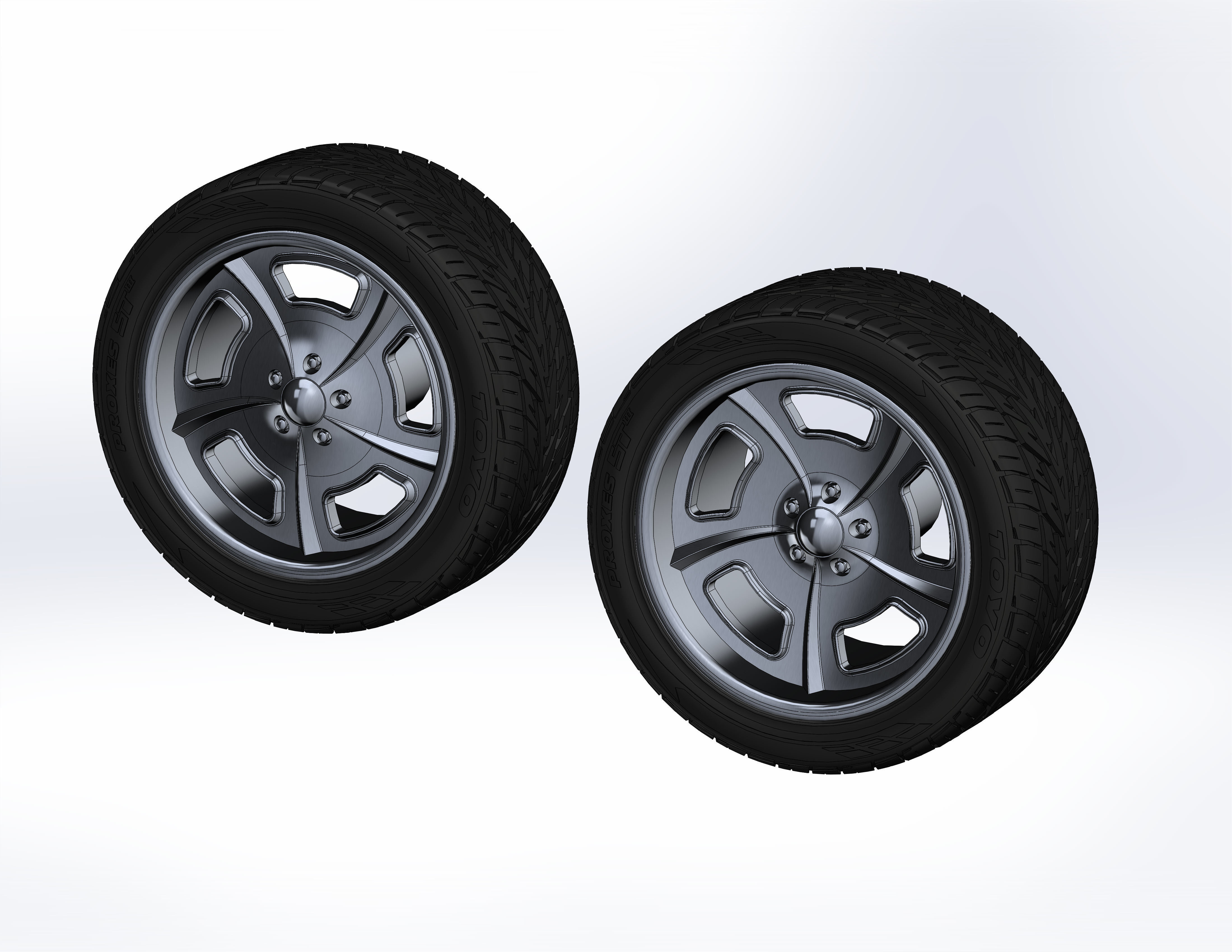 Custom wheels HRBB Twisted Columbus for your scale model 3D print model_1