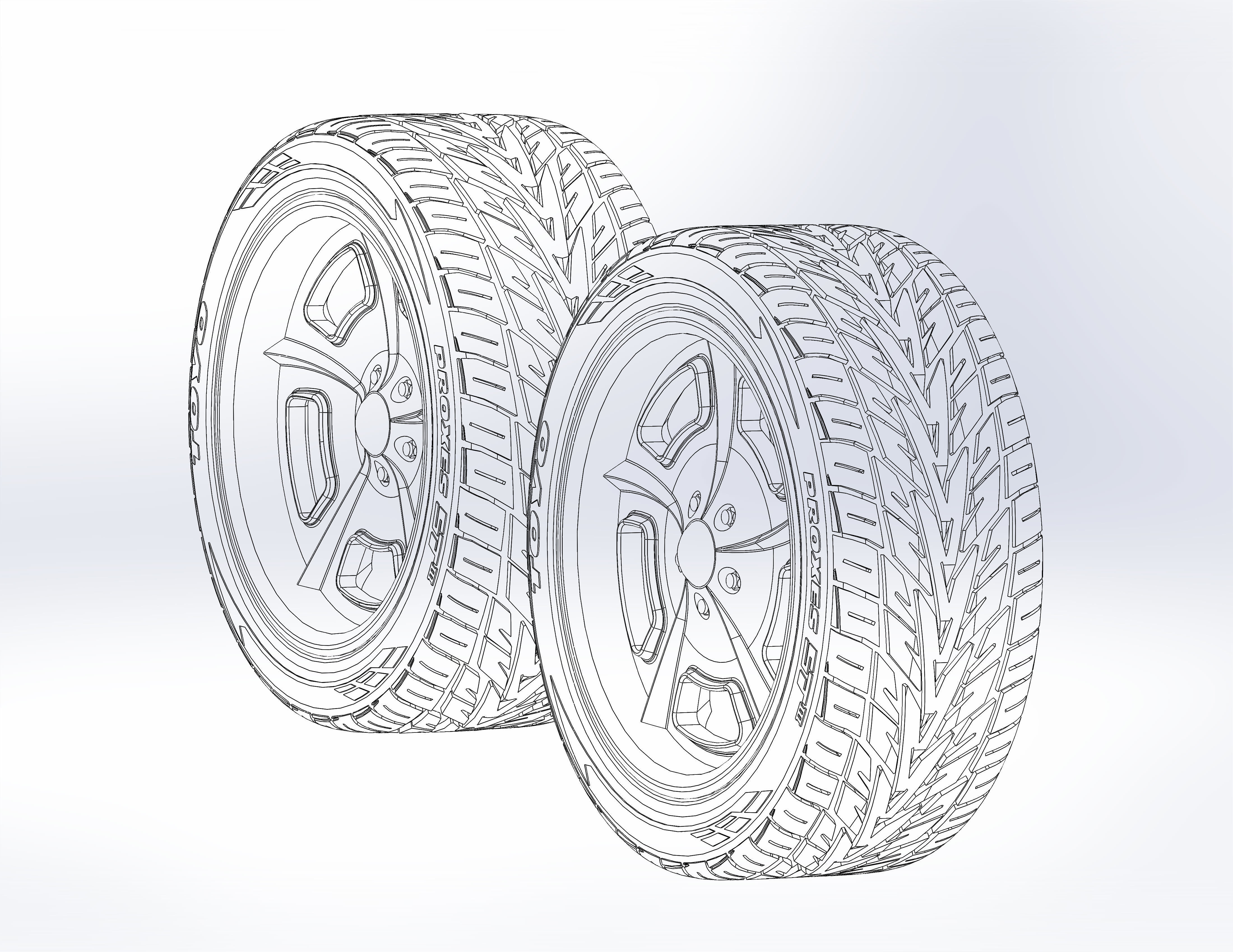 Custom wheels HRBB Twisted Columbus for your scale model 3D print model_8