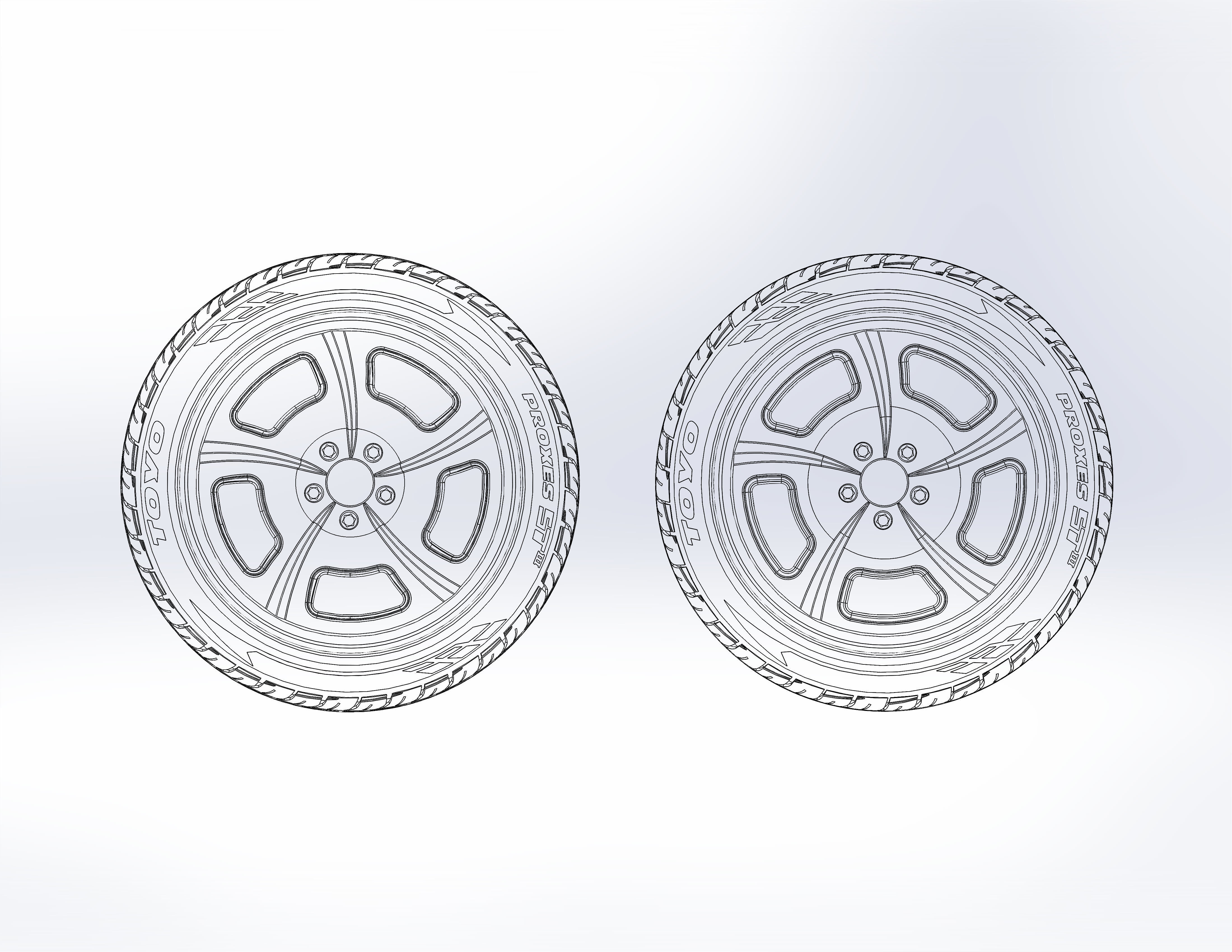 Custom wheels HRBB Twisted Columbus for your scale model 3D print model_7