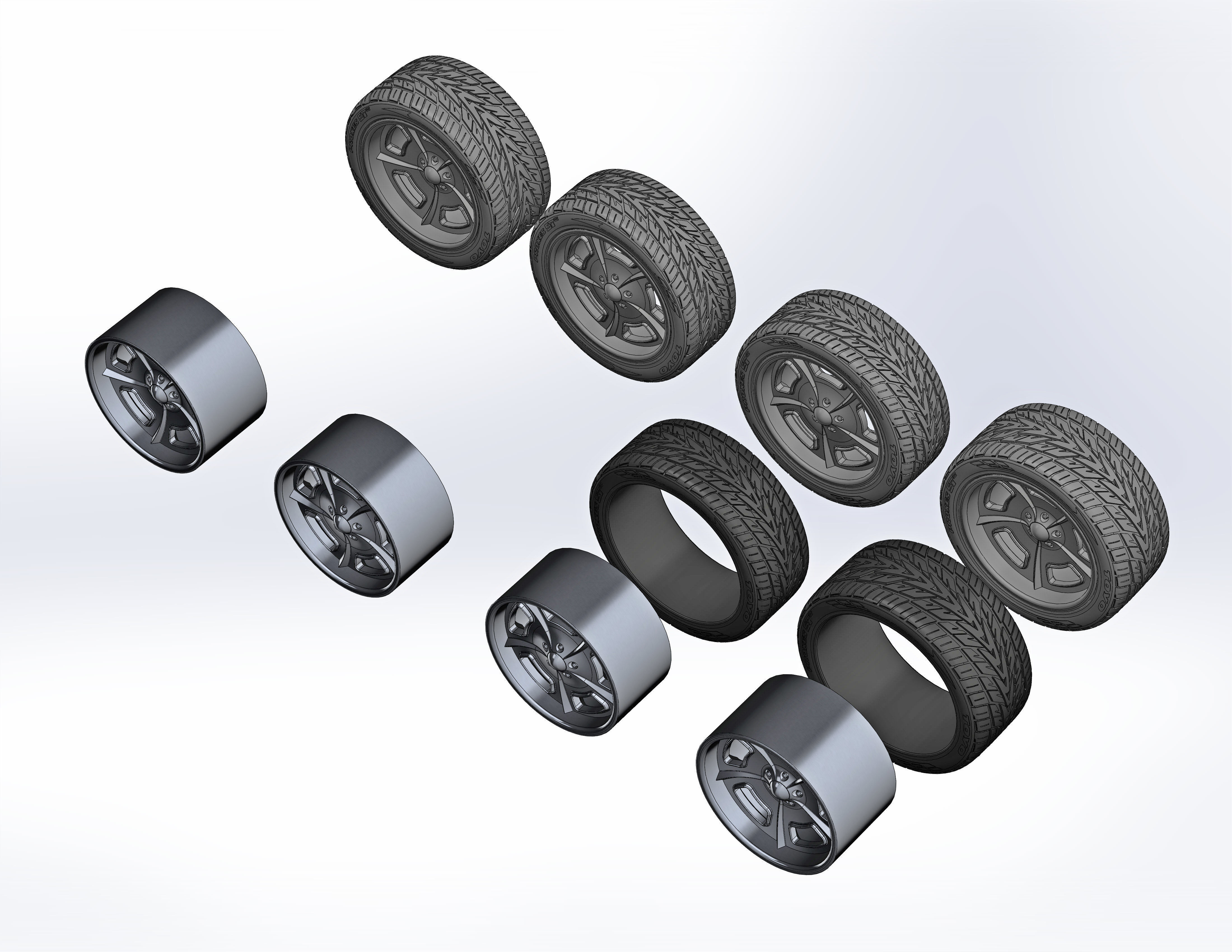 Custom wheels HRBB Twisted Columbus for your scale model 3D print model_10