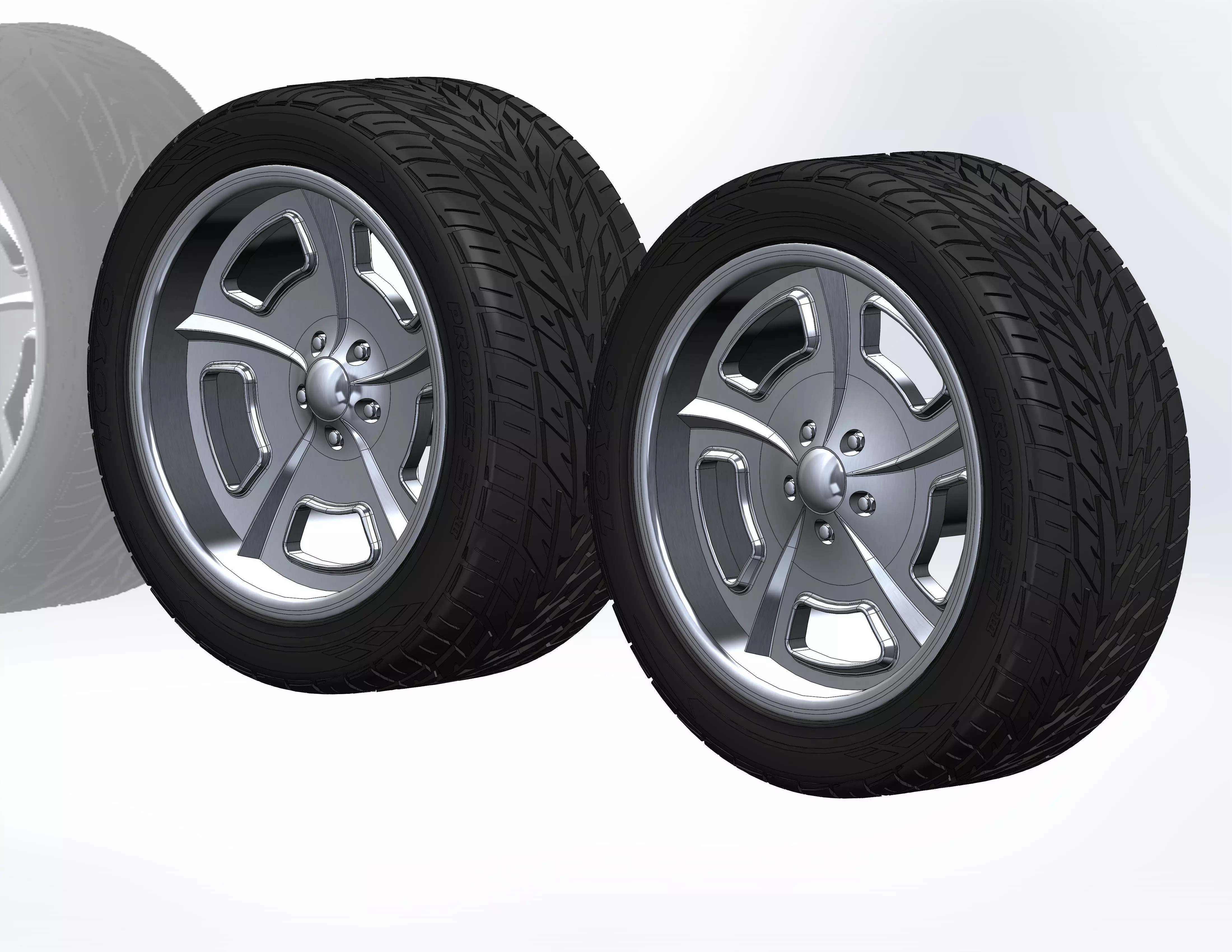 Custom wheels HRBB Twisted Columbus for your scale model 3D print model_0