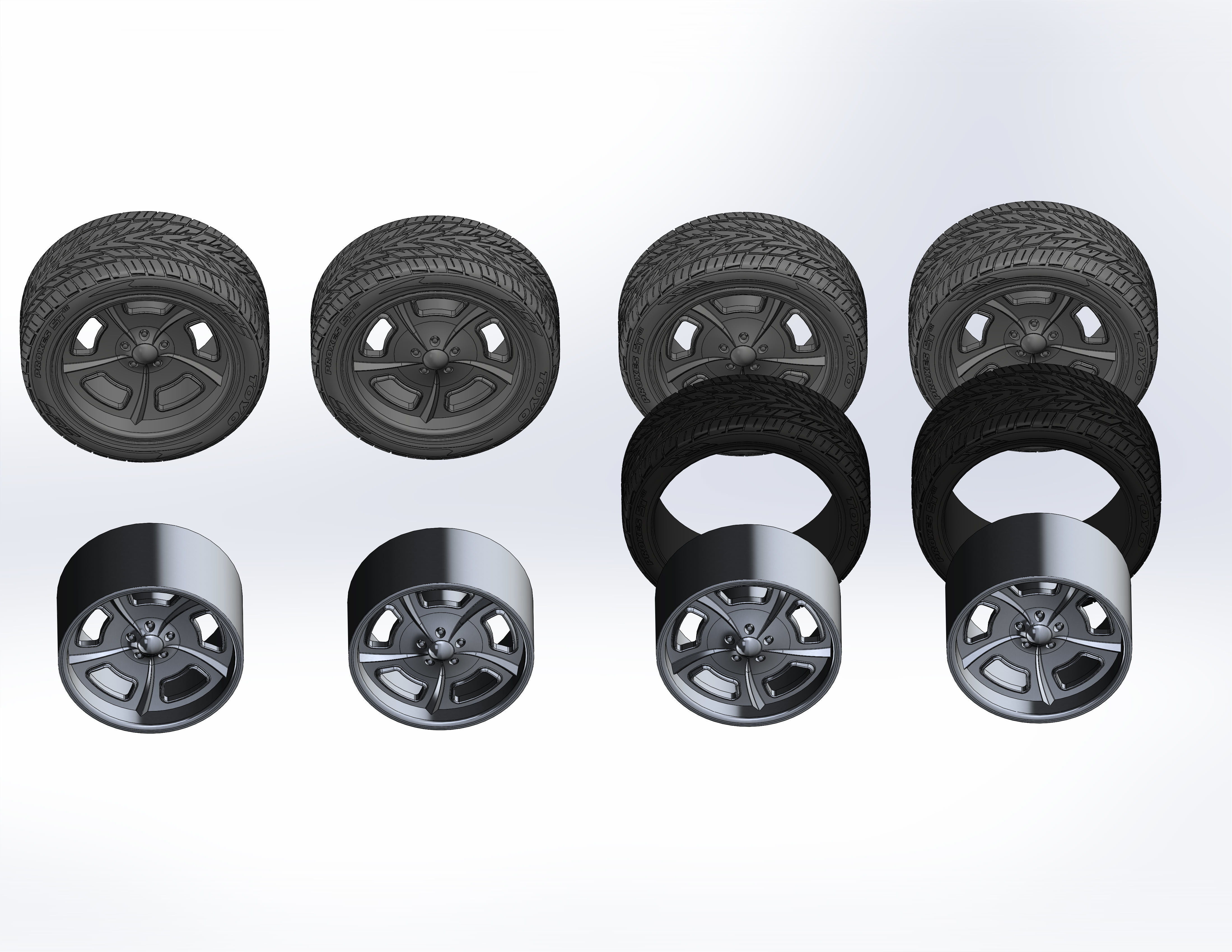 Custom wheels HRBB Twisted Columbus for your scale model 3D print model_13