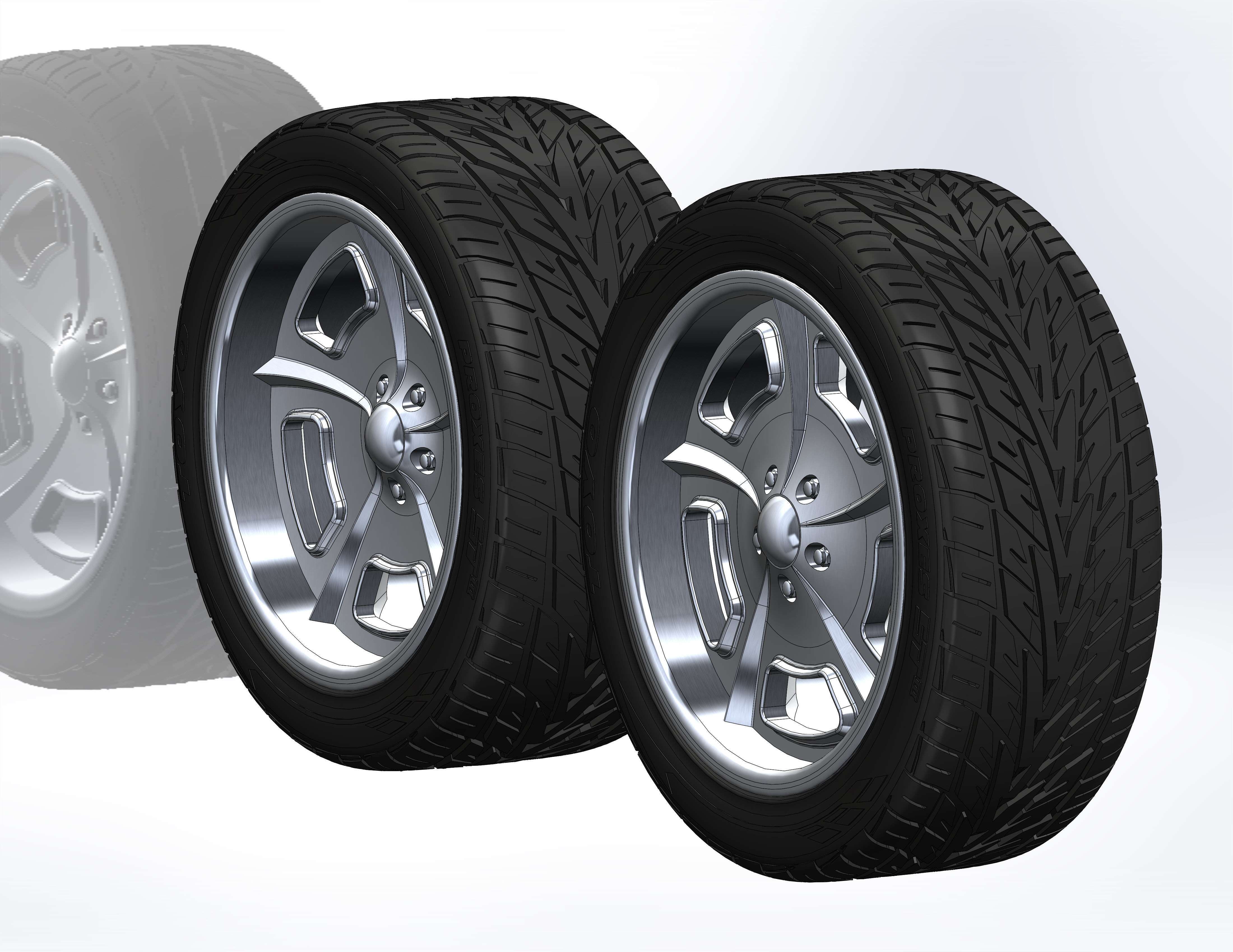 Custom wheels HRBB Twisted Columbus for your scale model 3D print model_2