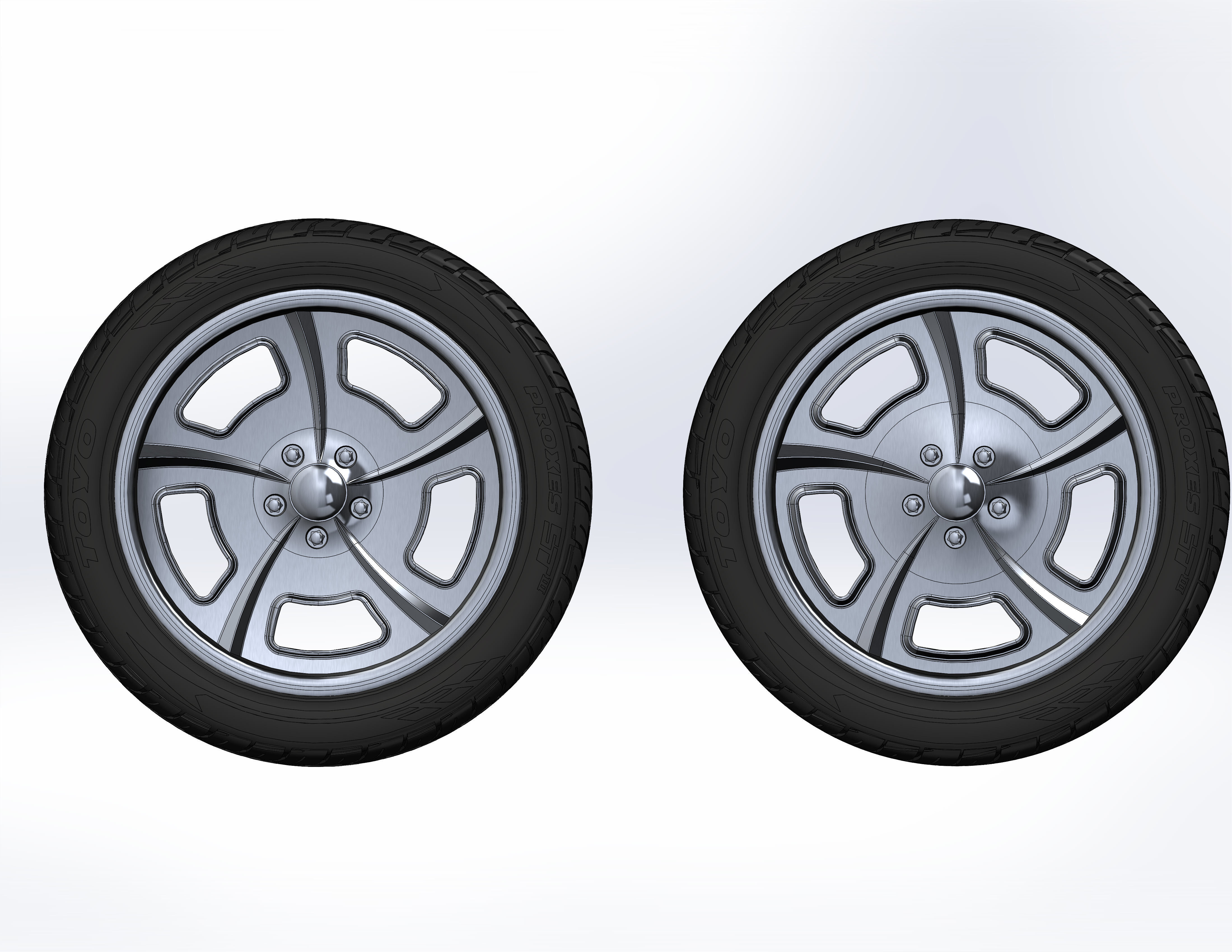 Custom wheels HRBB Twisted Columbus for your scale model 3D print model_6