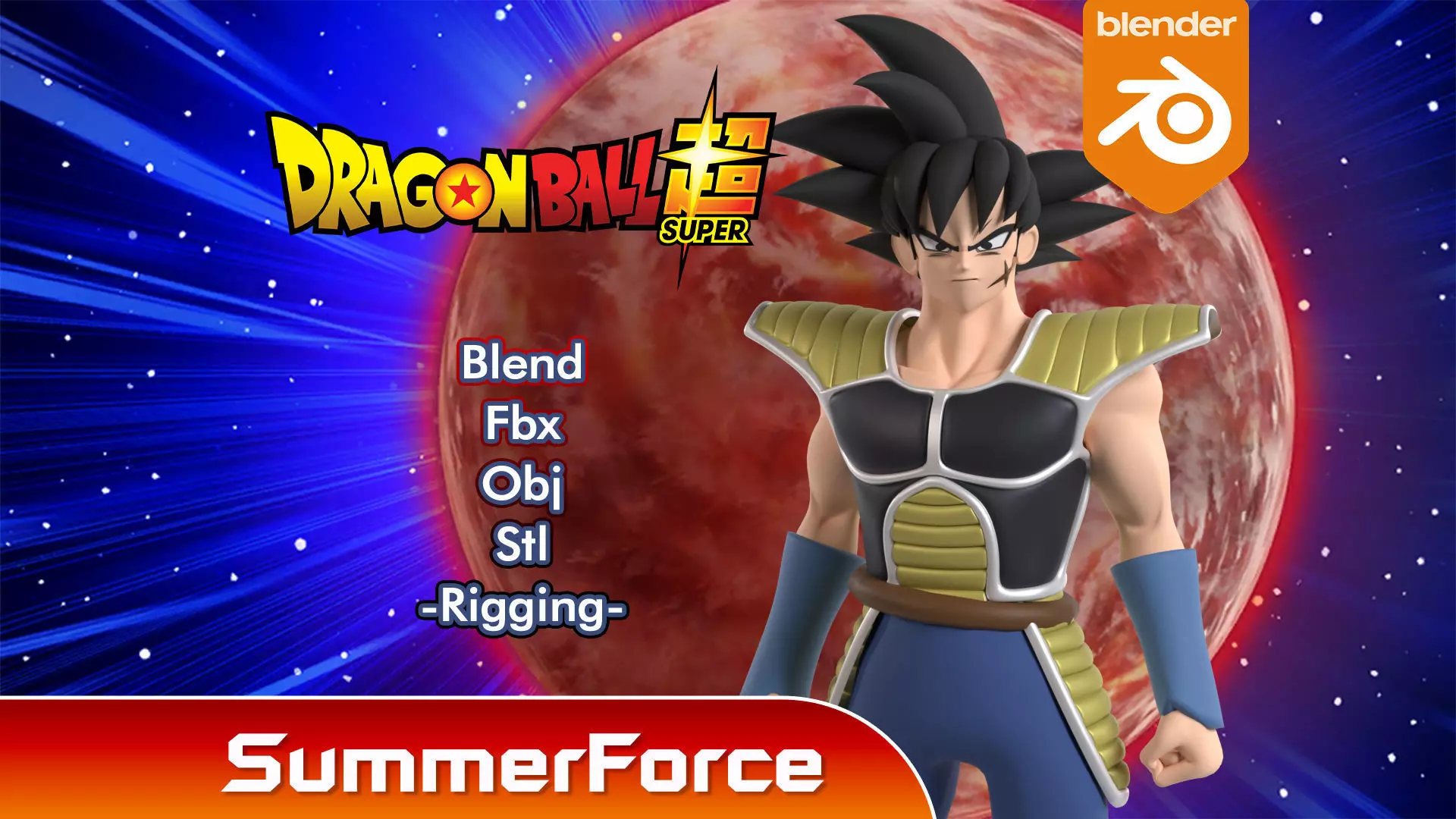 Bardock - Dragonball Super 3D model_0