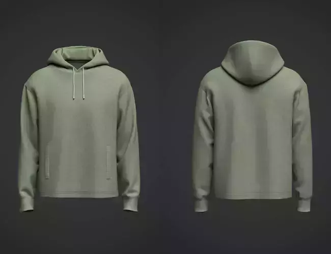 Mens Hoodie 3D Model 