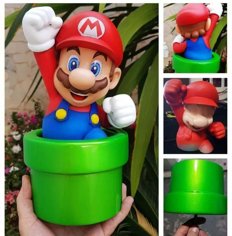 Super Mario Bros Family Action Figures Custom 3D Print Model 3D print model
