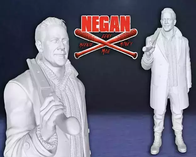 Negan Walking Dead Tv Series Zombie Rick Daryl 3D Print Model