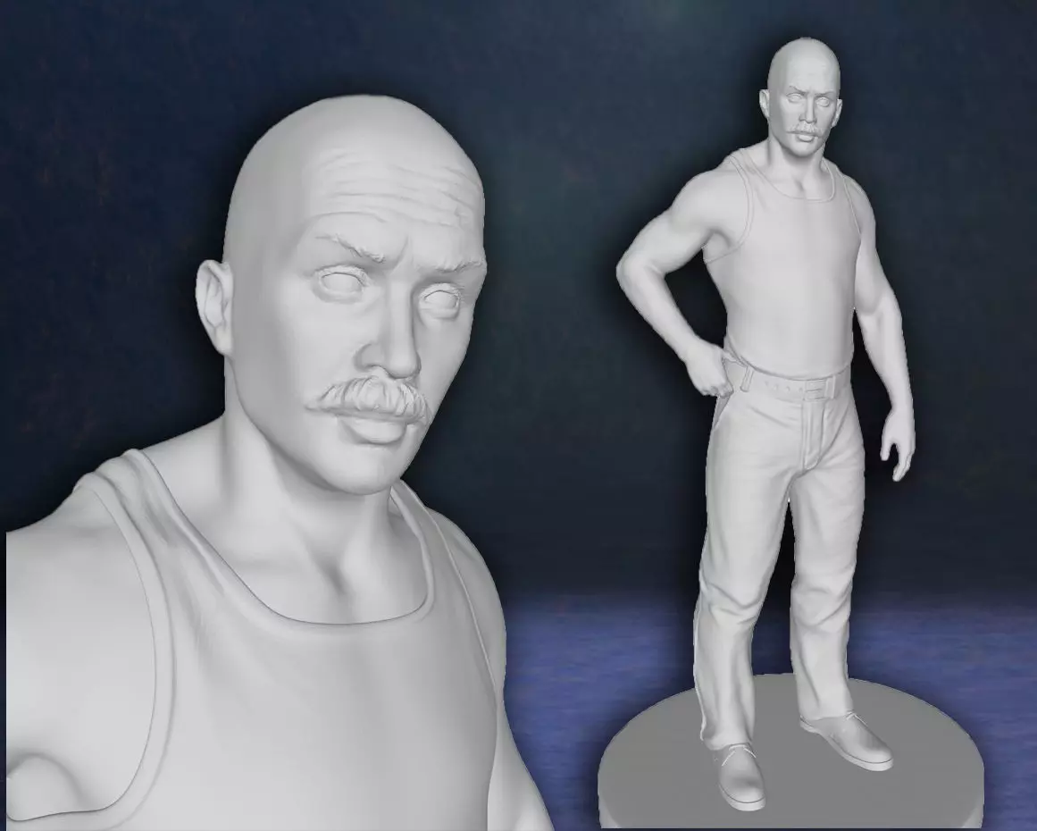 Bronson Tom Hardy Action Figures Custom 3D Print Model 3D print model