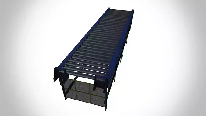 Tray Conveyor Setup Low-poly 3D model