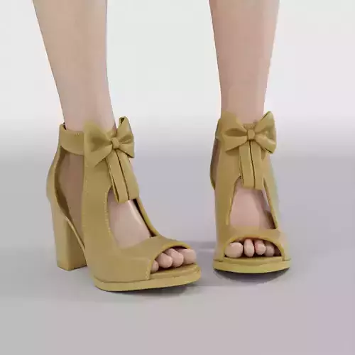 Leather ankle strap highheel1