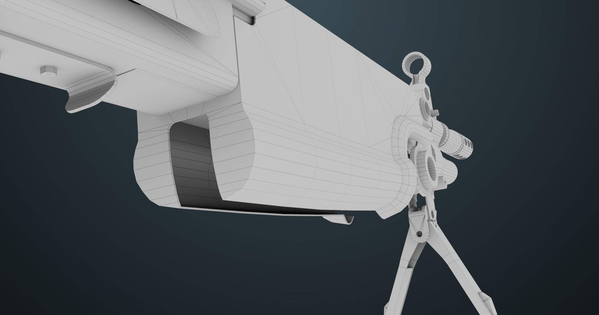 Machine Gun 07 All PBR Unity UE Textures Included Low-poly 3D model_42