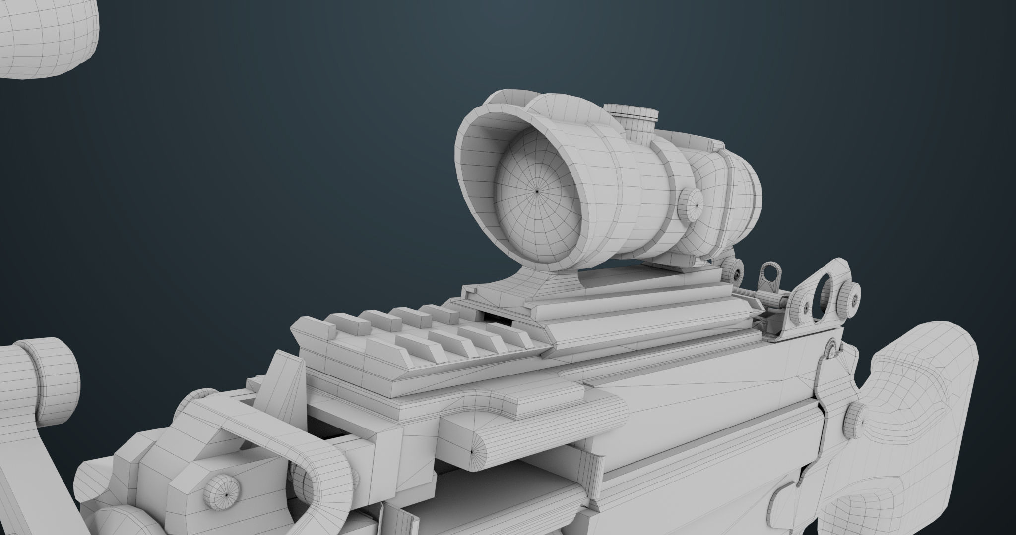 Machine Gun 07 All PBR Unity UE Textures Included Low-poly 3D model_39