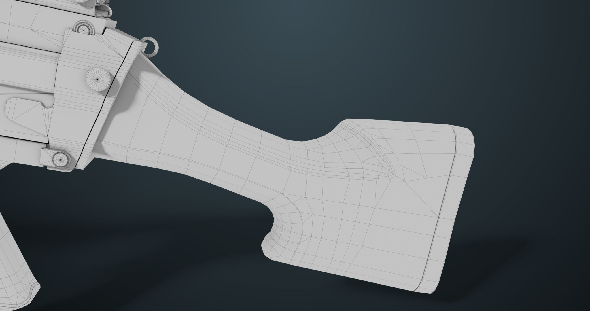 Machine Gun 07 All PBR Unity UE Textures Included Low-poly 3D model_36