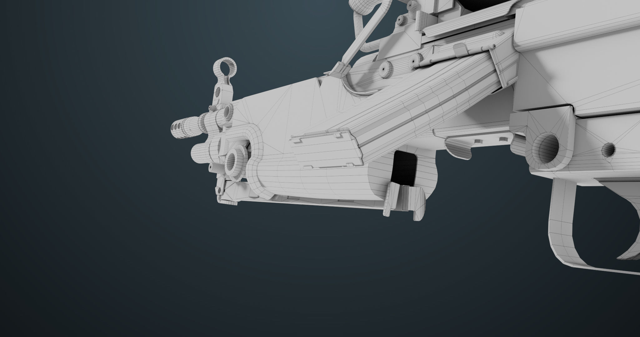 Machine Gun 07 All PBR Unity UE Textures Included Low-poly 3D model_61