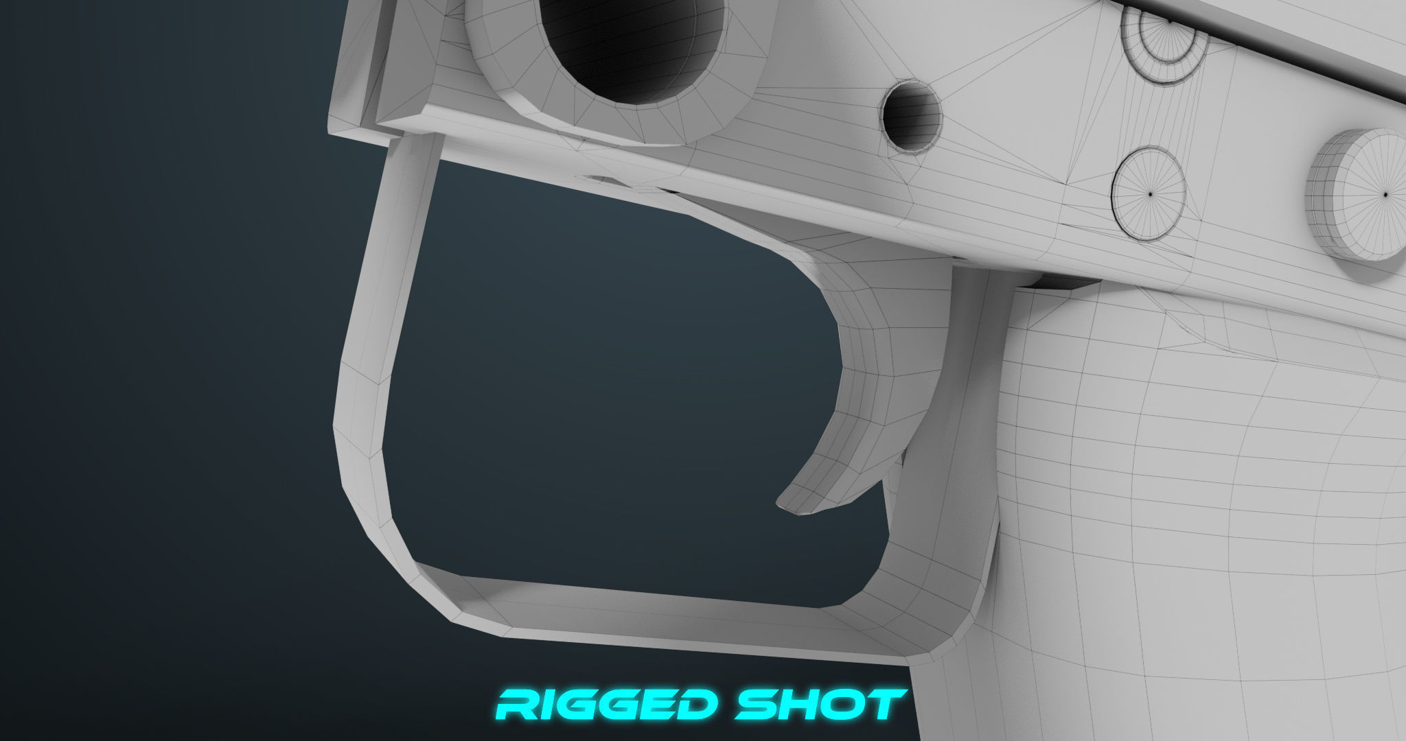 Machine Gun 07 All PBR Unity UE Textures Included Low-poly 3D model_49