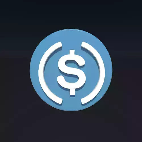 USD Coin logo 3D model