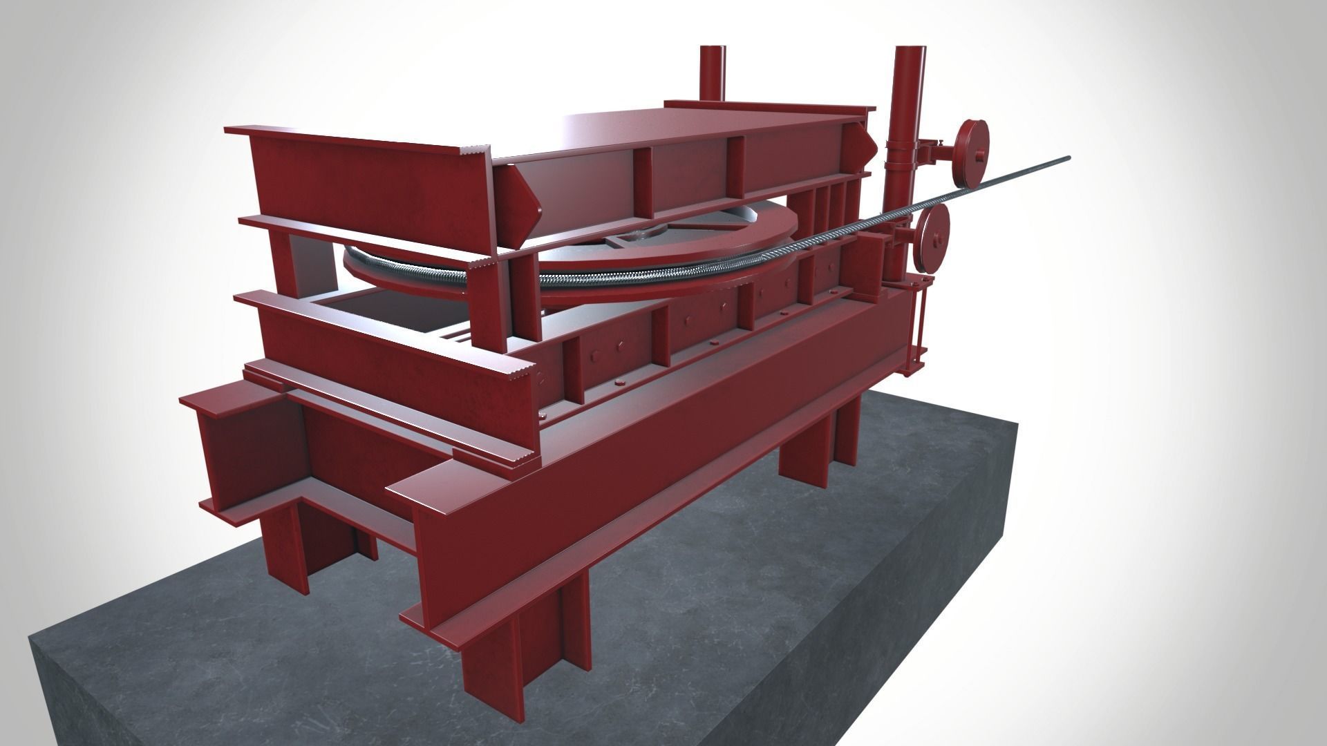 Wire Pulling Machine 3D model_6