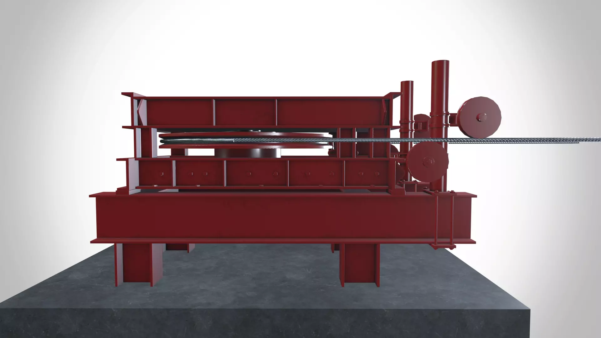 Wire Pulling Machine 3D model_0