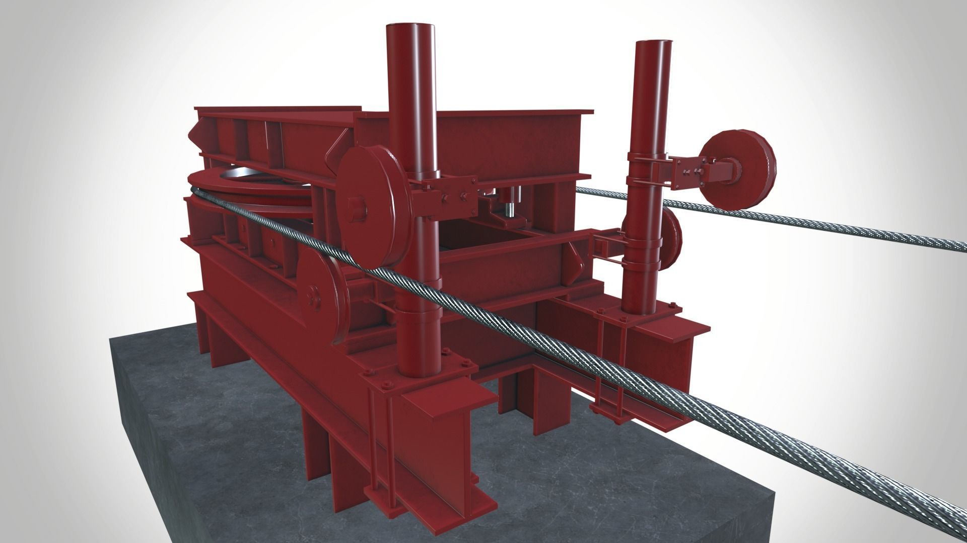 Wire Pulling Machine 3D model_9