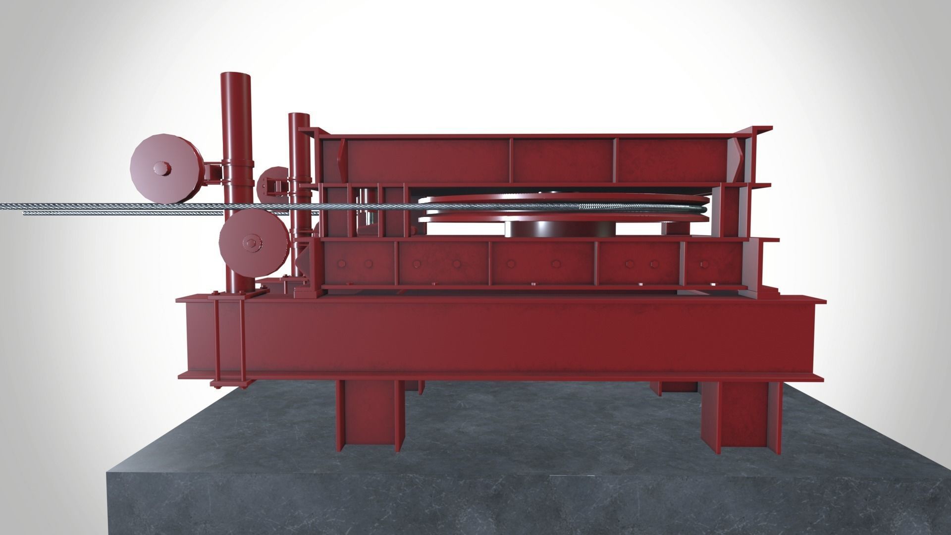 Wire Pulling Machine 3D model_4