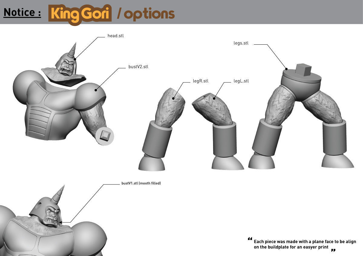 King Gori saucer beast from Grendizer 3D print model_3