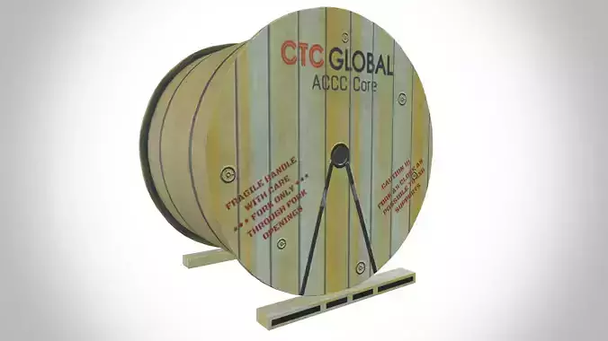 Wooden Roller Low-poly 3D model