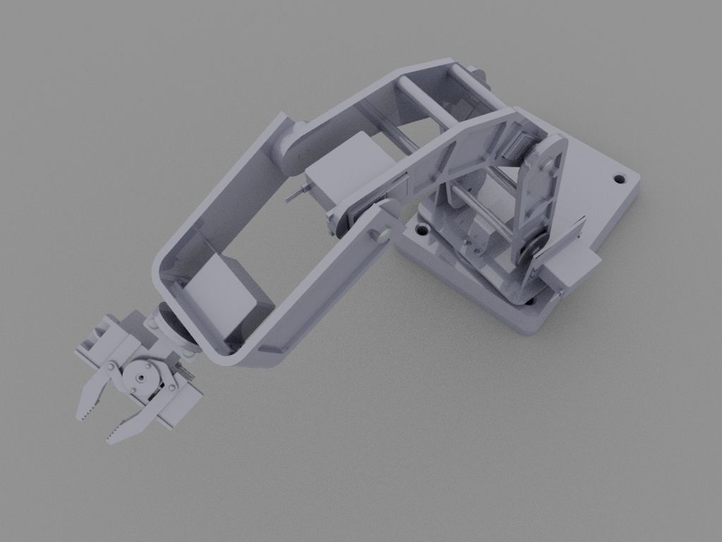 Robot grabber claws 3D model_4