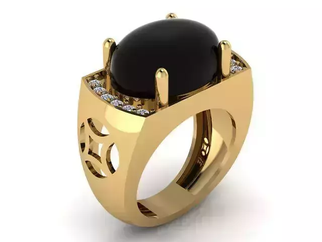 Hip hop Men Fashion Diamond Ring 3d Pritnable Model 3D print model