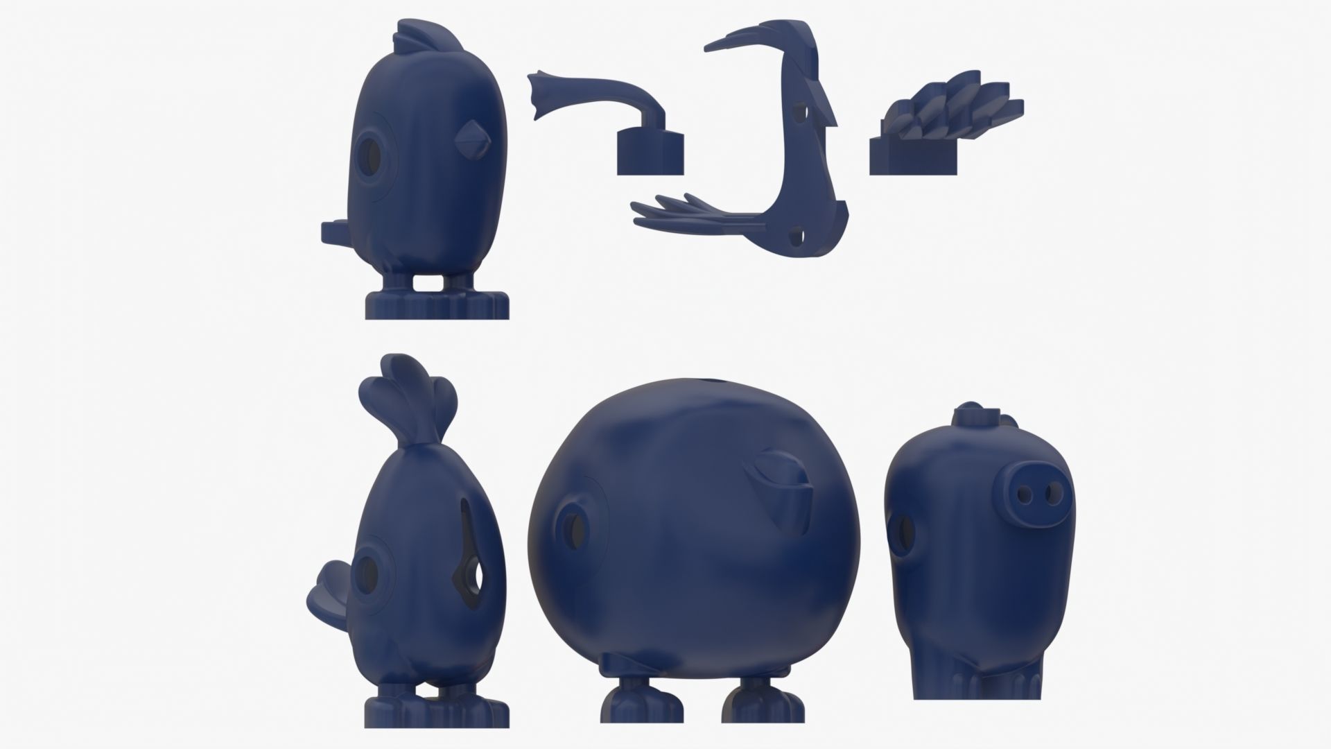 Lego Birds 3D model_2