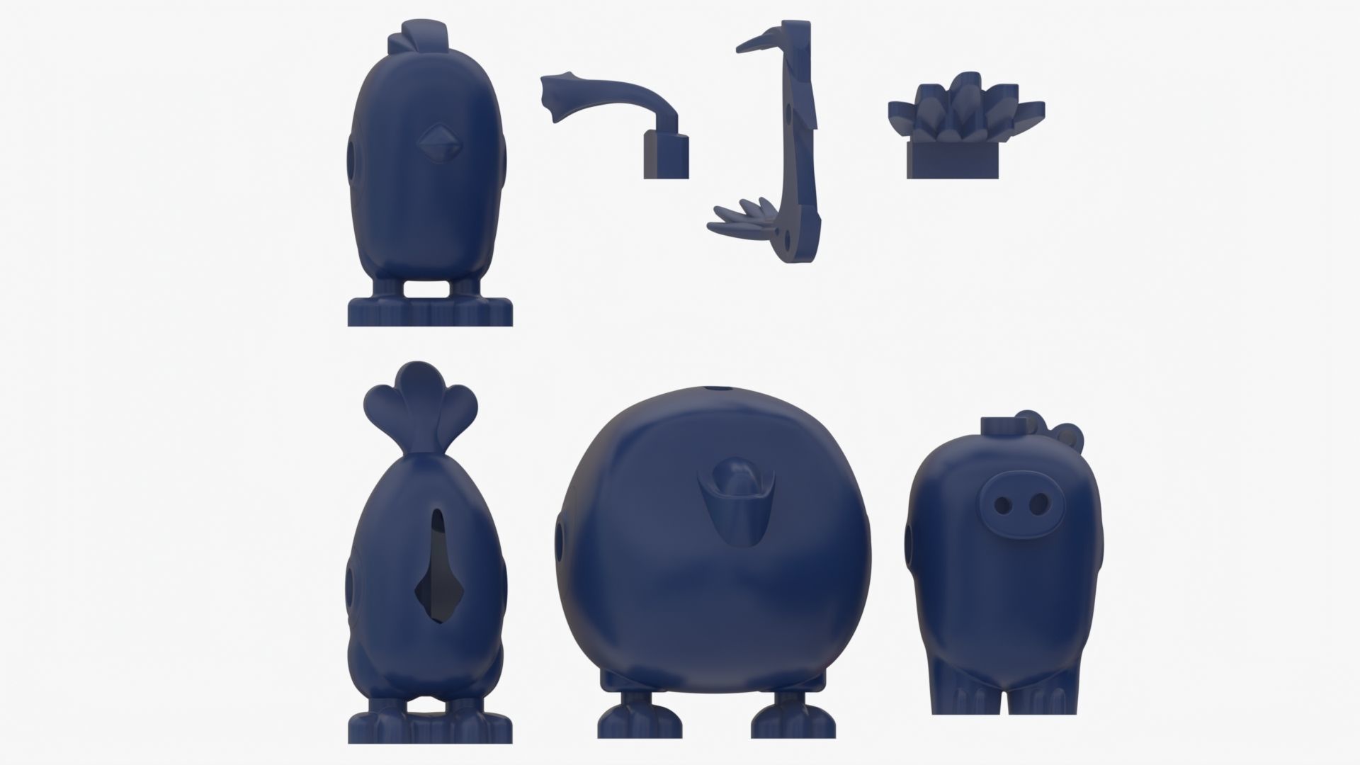 Lego Birds 3D model_1