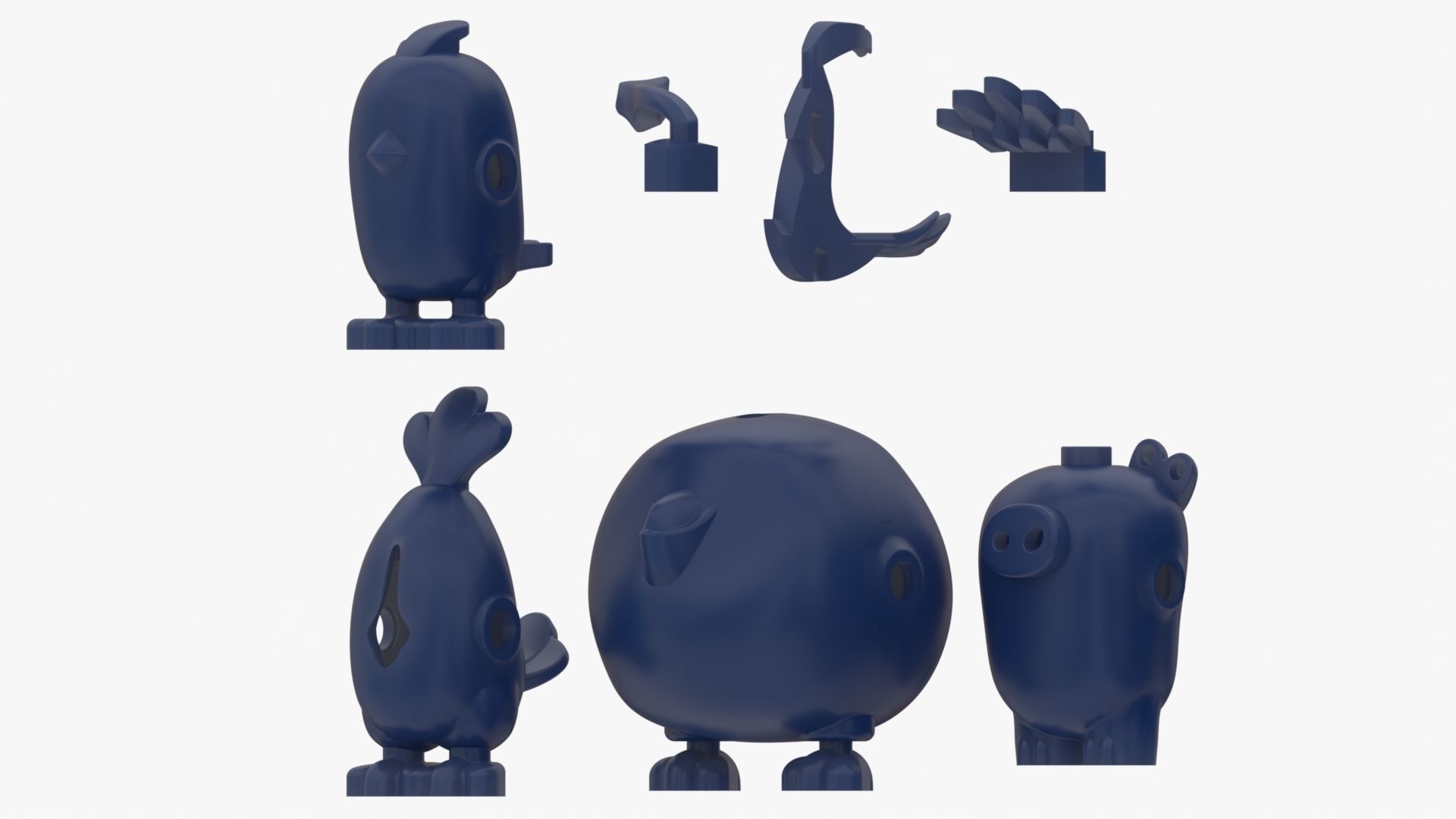 Lego Birds 3D model_8