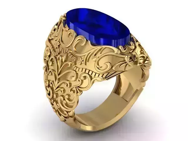 Stylish Men Fashion Ring 3d Printable Model 3D print model