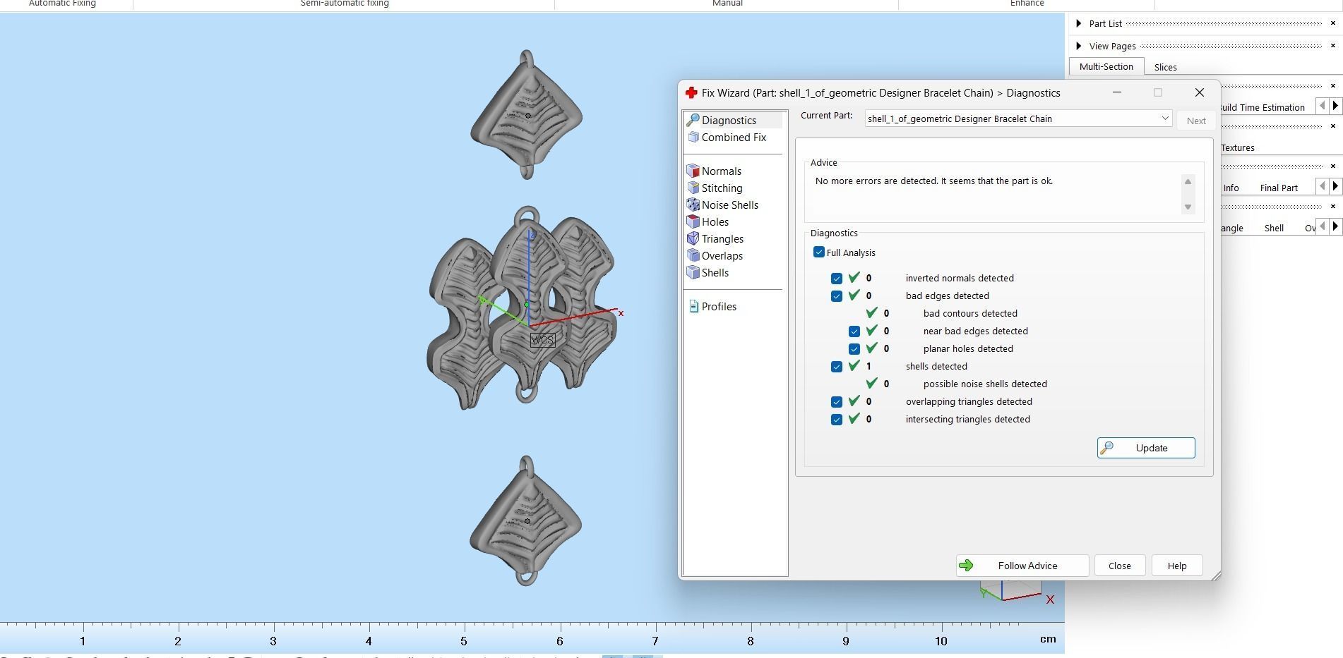 Geometric Designer Bracelet Chain 3D print model_19