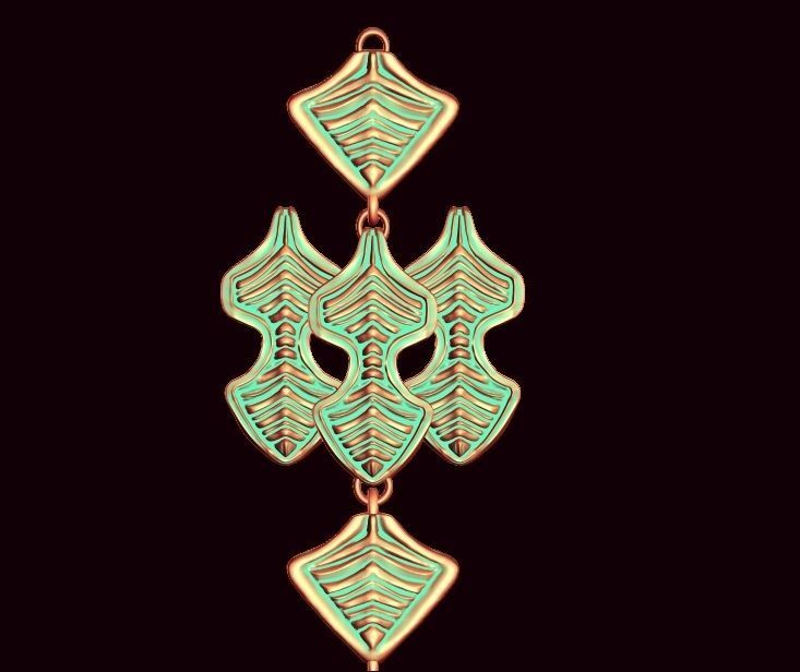 Geometric Designer Bracelet Chain 3D print model_9