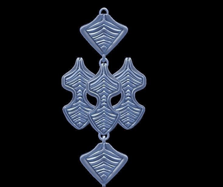 Geometric Designer Bracelet Chain 3D print model_8