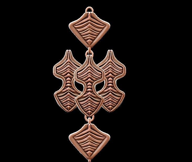 Geometric Designer Bracelet Chain 3D print model_1