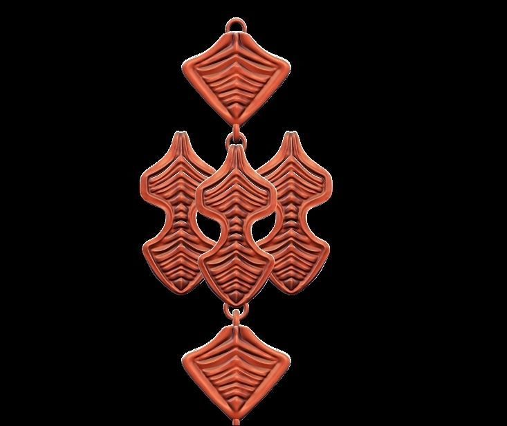 Geometric Designer Bracelet Chain 3D print model_6