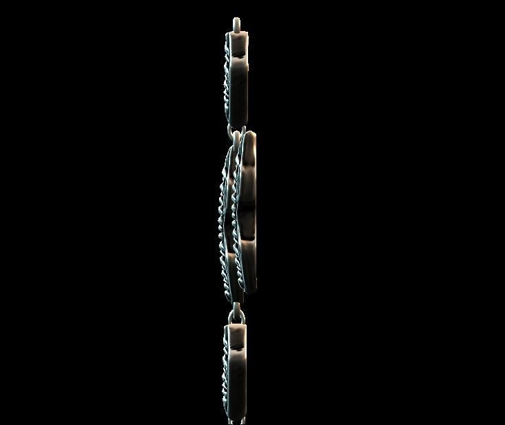 Geometric Designer Bracelet Chain 3D print model_16