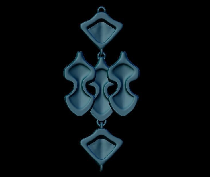 Geometric Designer Bracelet Chain 3D print model_12