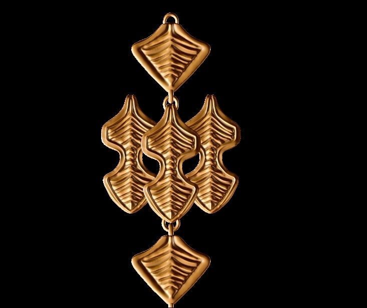 Geometric Designer Bracelet Chain 3D print model_2