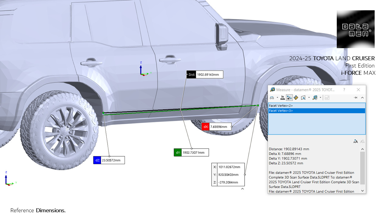 2024 2025 TOYOTA Land Cruiser PRADO LC250 3D Scan Surface Data 3D model_17