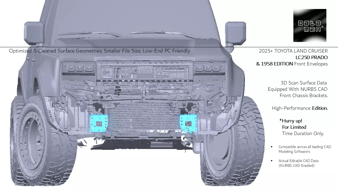 2024 2025 TOYOTA Land Cruiser PRADO LC250 3D Scan Chassis 3D model
