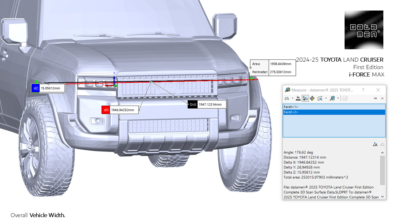 2024 2025 TOYOTA Land Cruiser PRADO LC250 3D Scan Surface Data 3D model_15