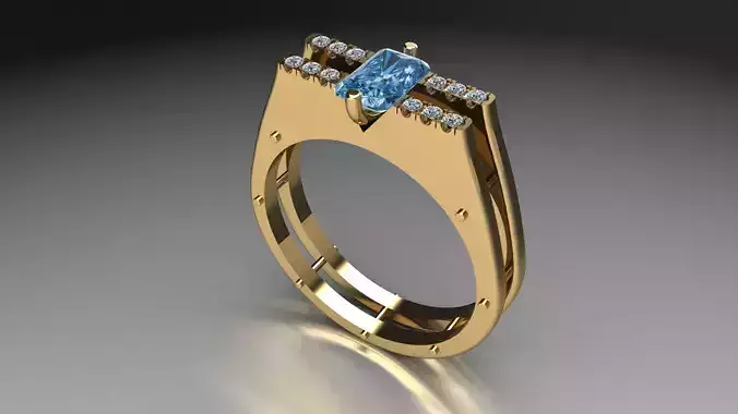 Ring with stones Printing Model 3D print model Ring with stones Printing Model 3D print model