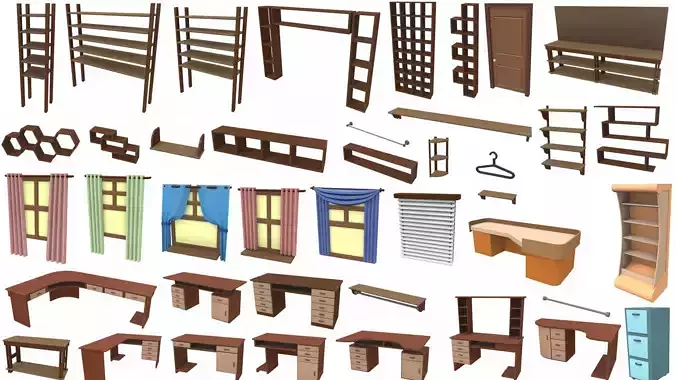 Cartoon furniture props pack vol 6