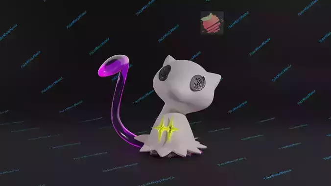 Mewmikyu fakemon 3d print model presupported