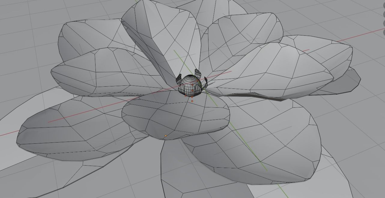 3D Magnolia Flower Model - Blender Low-poly 3D model_4