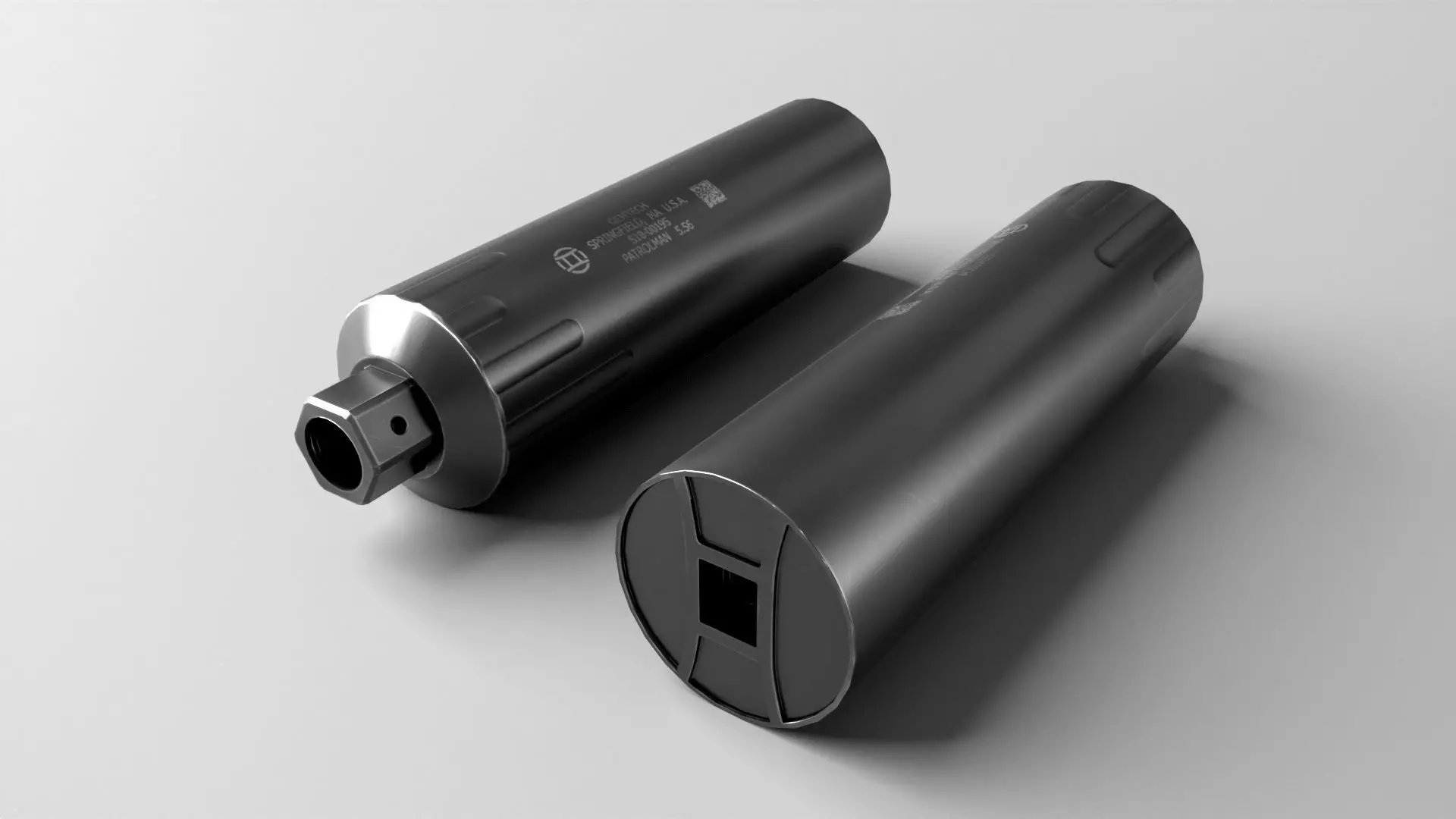 Gemtech Patrolman Suppressor Low-poly 3D model_0